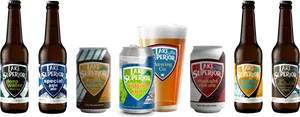 Lake Superior Brewing Company Beer Selection PNG Image