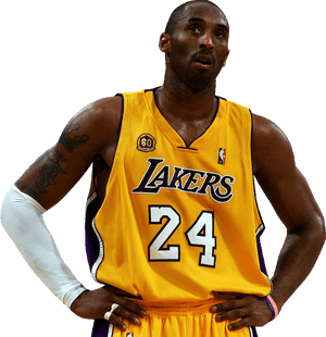 Lakers Basketball Player24 PNG image with transparent background