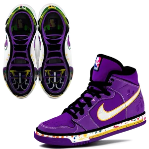 Lakers Custom Shoes Png 05212024 PNG Image