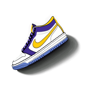 Lakers Custom Shoes PNG bfm PNG image with transparent background