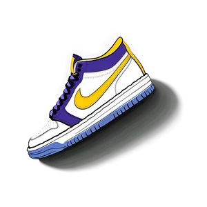 Lakers Custom Shoes Png Bfm PNG Image