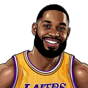 Lakers Player Caricatures Png 05212024 PNG Image