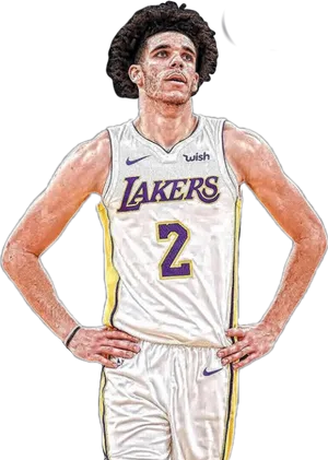 Lakers Player Number2 Jersey PNG Image