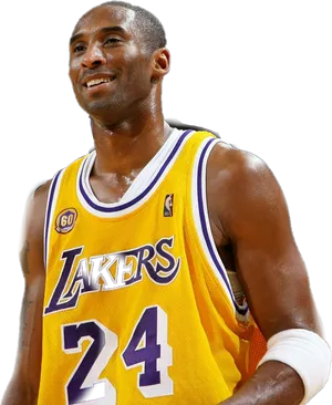 Lakers Player Number24 Jersey PNG Image