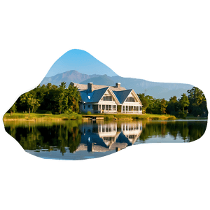 Lakeside Cottage View PNG 40 PNG