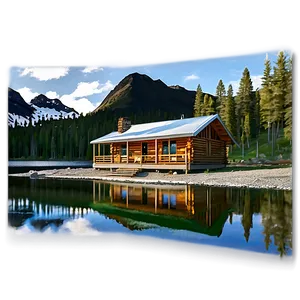 Lakeside Log Cabin Escape Png 06122024 PNG Image