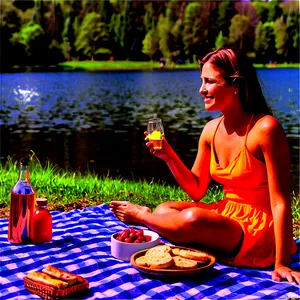 Lakeside Picnic Bliss Png 06282024 PNG Image