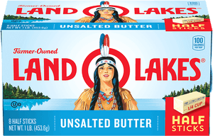 Land O Lakes Unsalted Butter Package PNG image with transparent background