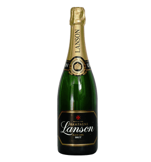 Lanson Black Label Brut Champagne Bottle PNG image with transparent background