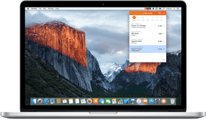 Laptop Display Time Tracking App PNG image with transparent background