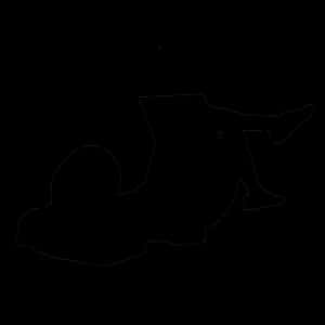 Laptop User Silhouette PNG with transparent background