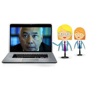 Laptop Video Conference Png 4 PNG Image