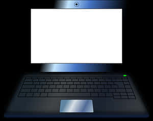 Laptopwith Blank Screen PNG image with transparent background