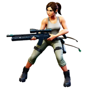 Lara Croft Exclusive Fortnite Gear Png 06282024 PNG Image