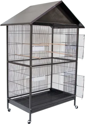 Large Outdoor Bird Aviary Cage PNG Image