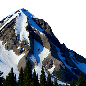 Large Snowy Mountain Peak PNG 06252024 PNG with transparent background