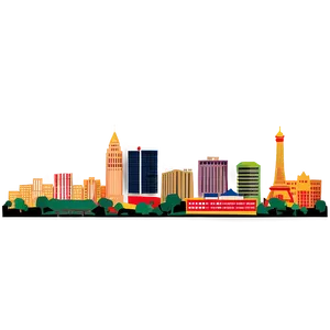 Las Vegas Skyline Clipart Png 06252024 PNG Image