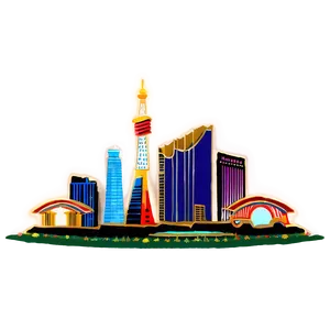 Las Vegas Skyline Drawing Png 45 PNG Image