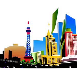 Las Vegas Skyline Illustration Png 70 PNG Image