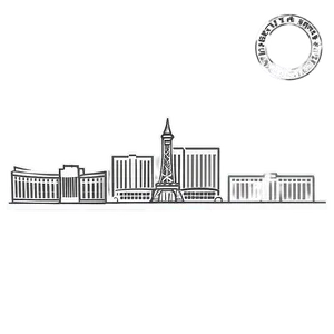 Las Vegas Skyline Outline Png Pnk6 PNG Image