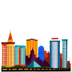 Las Vegas Skyline With Strip Png Ajx49 PNG Image