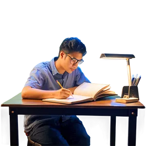 Late Night Study Session Png Vda7 PNG Image