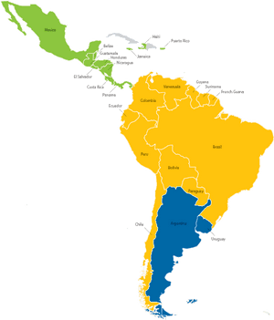 Central America / South America Teejet Offices , Png - Latin America Map Png, Transparent Png PNG with transparent background