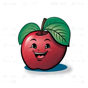 Laughing Apple Cartoon Png Bqk PNG Image