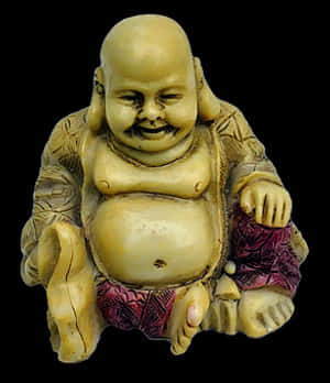 Laughing Buddha Statuette PNG image with transparent background