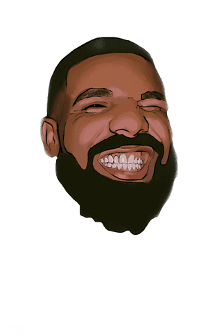 Laughing Caricature Drake Illustration PNG image with transparent background