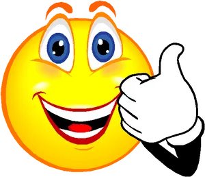 Laughing Emoji With Thumbs Up PNG Image