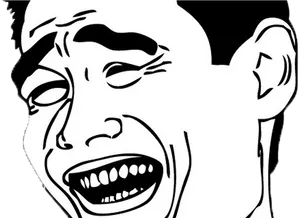 Laughing_ Man_ Meme_ Vector PNG Image