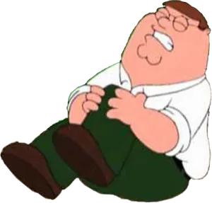 Laughing Peter Griffin Cartoon PNG Image