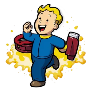 Laughing Vault Boy Clipart Png Rmu47 PNG Image