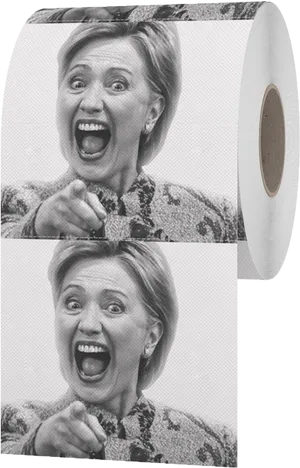 Laughing Woman Toilet Paper Roll PNG Image