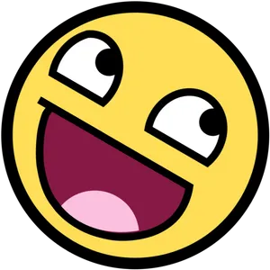 Laughing Yellow Face Emoji PNG Image