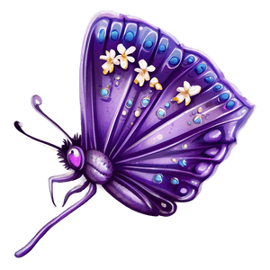 Lavender Butterfly Illustration PNG oan PNG image with transparent background