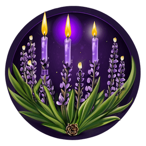 Lavender Infused Candle PNG yos1 PNG image with transparent background