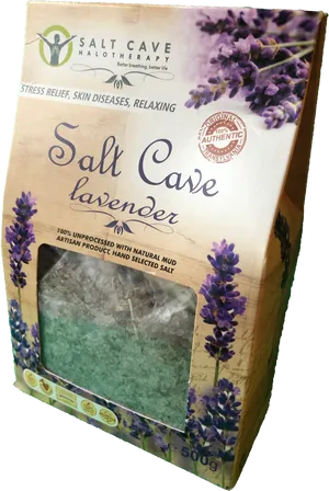 Lavender Scented Salt Cave Therapy Product PNG Image