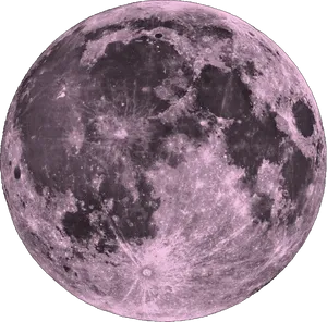 Lavender Tinted Full Moon PNG Image