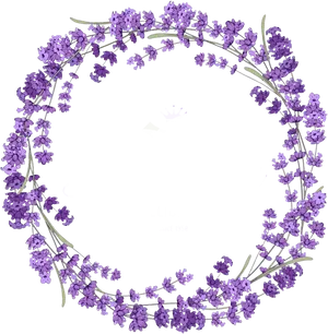 Lavender Wreath Graphic Design PNG Image