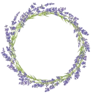 Lavender Wreath Transparent Background PNG Image