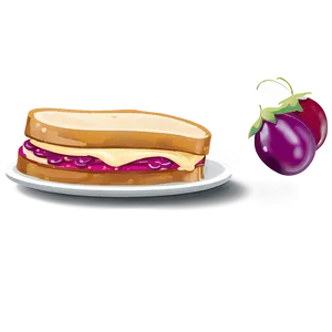 Layered Pb&j Sandwich Png 06282024 PNG Image