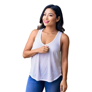 Layering White Tank Top Outfit Png Mxy48 PNG Image