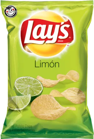 Lays Limon Flavored Potato Chips Package PNG Image