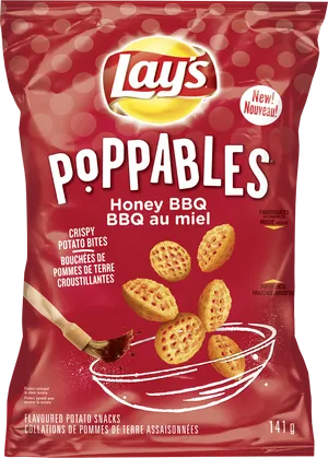 Lays Poppables Honey B B Q Flavor Package PNG Image