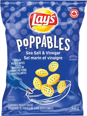 Lays Poppables Sea Salt Vinegar Chips Package PNG Image