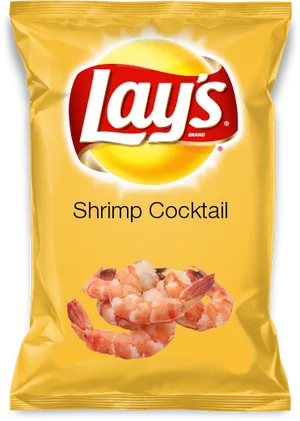 Lays Shrimp Cocktail Flavor Chips Package PNG Image