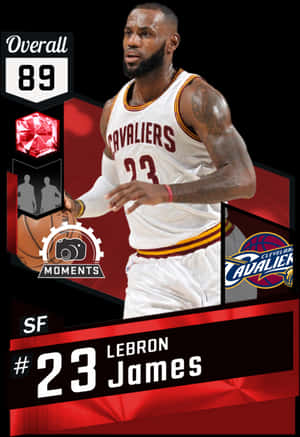 Le Bron Cavaliers Card89 Overall PNG image with transparent background