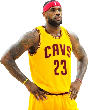 Le Bron Cavaliers Uniform PNG Image